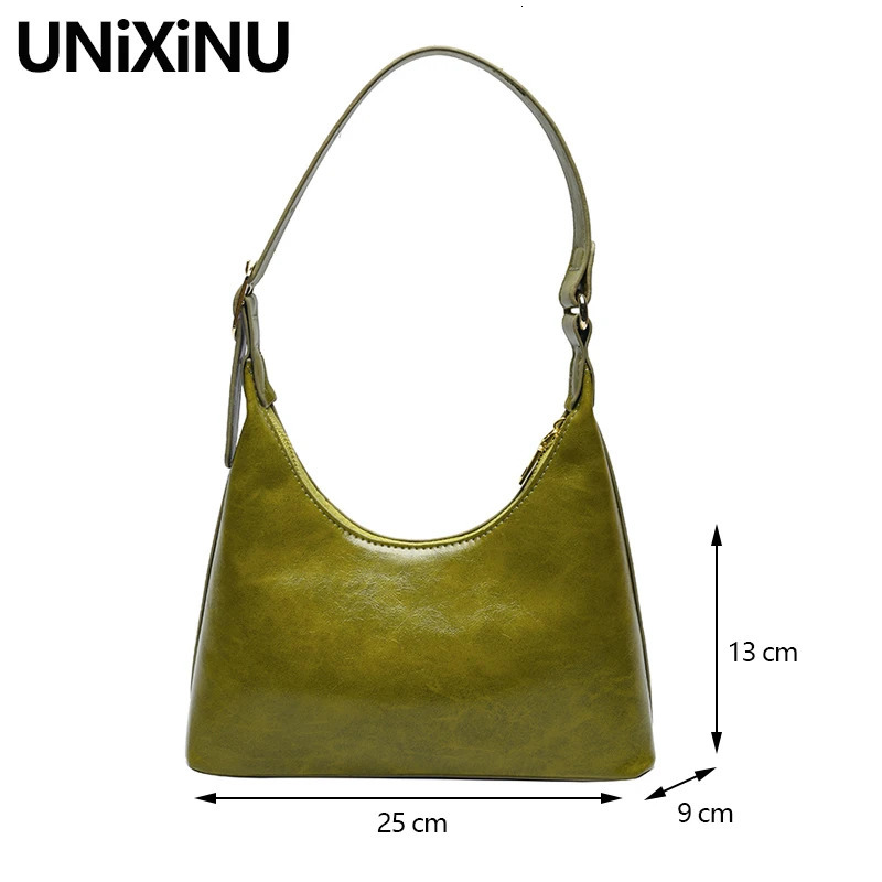 Retro PU Leather Womens Shoulder Bag Trend Green Womens Underwear Bag Minimalist Small Handbag 241205