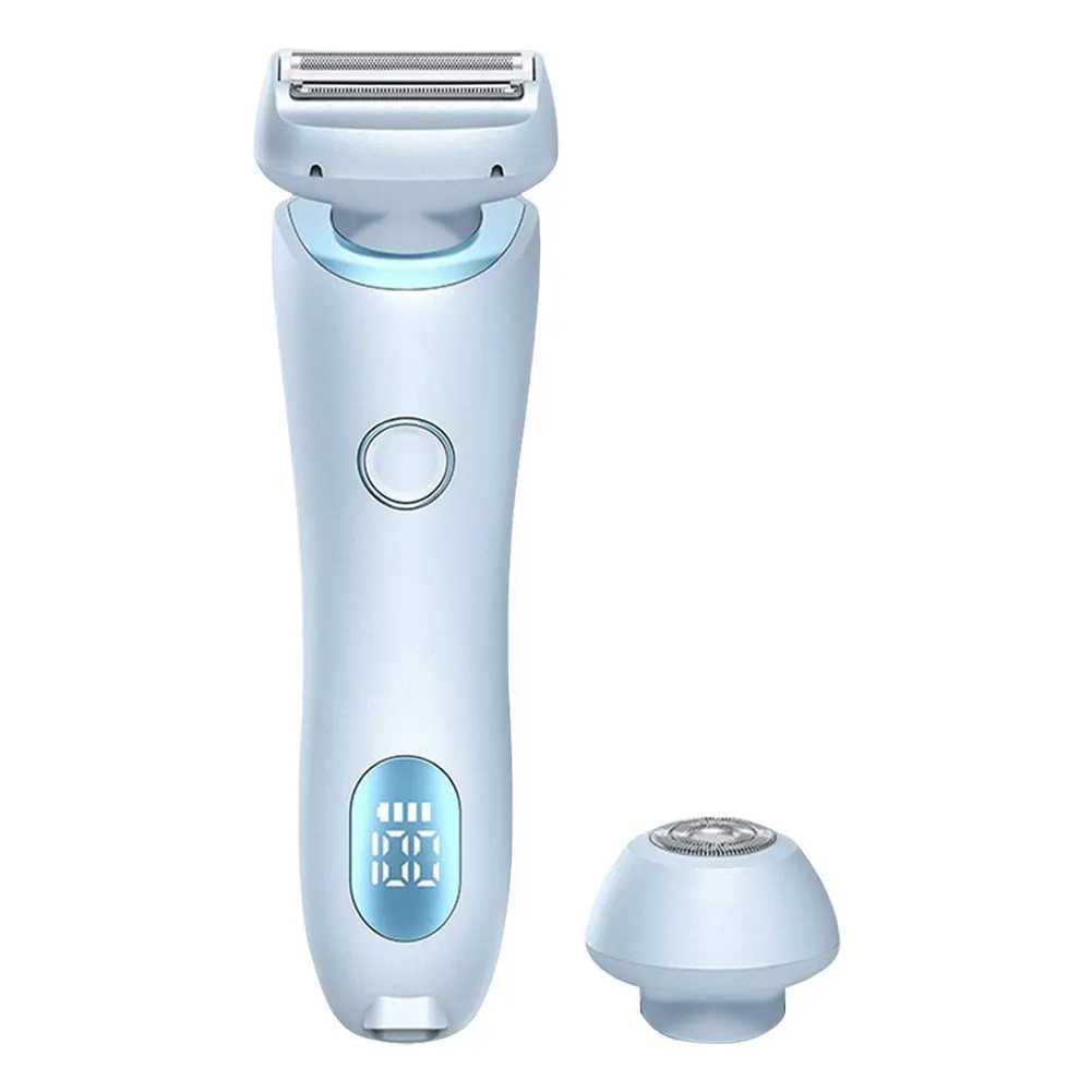 Bikini Trimmer for Women Waterproof Hair Removal Razor Rechargeable Pubic Hair Trimmer 2 in 1 for Pubic Legs Body HairXJ241207