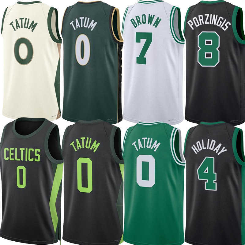 Celti Custom Basketball Jerseys Jayson Tatum Jaylen Brownn Jrue Holiday Derrick White Kristaps Porzingis Payton Pritchard Sam Hauser Larry Bird Queta City Jersey
