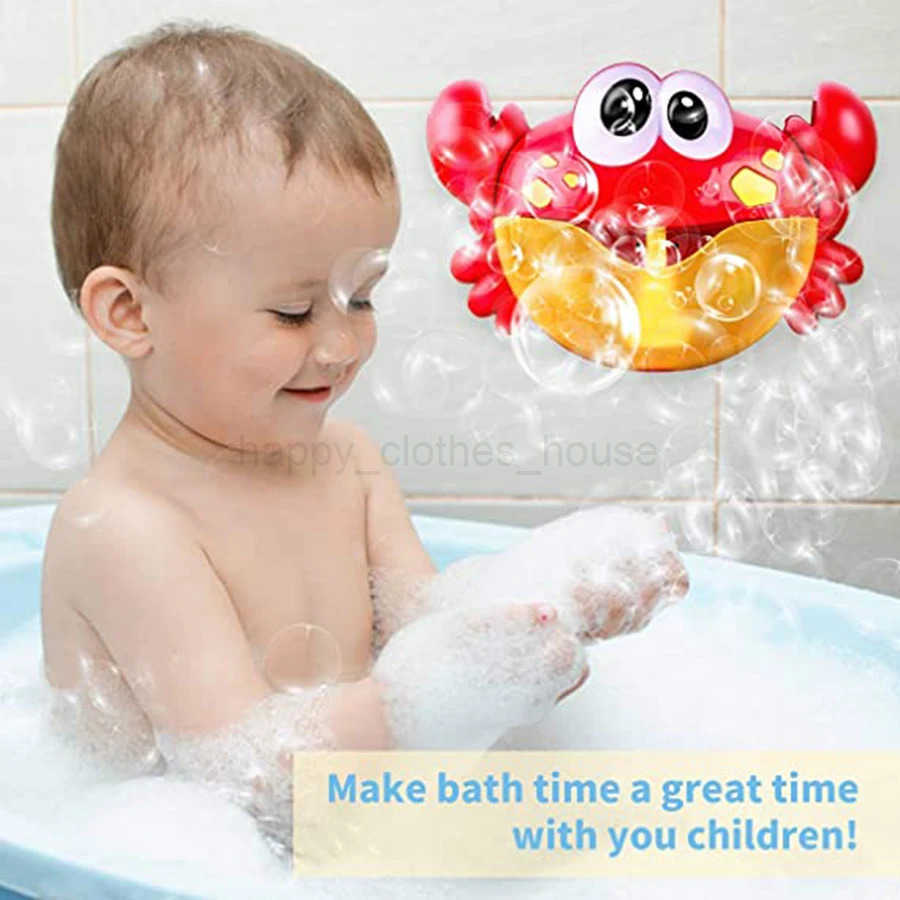 Outdoor Bubble Machine Crabs Frog Music Kids Bath Toys Bathtub Soap Automatic Bubble Maker Baby Bathroom Toy for kids ChildrenXJ241207