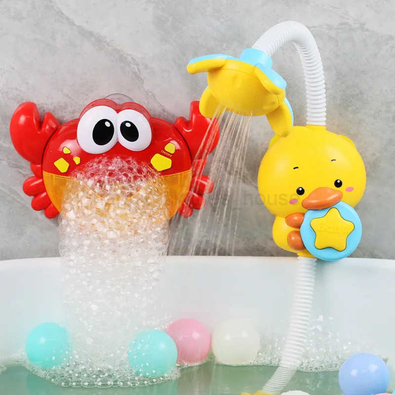Bath Toys Baby Water Game Duck Model Faucet Shower Electric Water Spray Swimming Bathroom Baby Toys for Children GiftsXJ241207