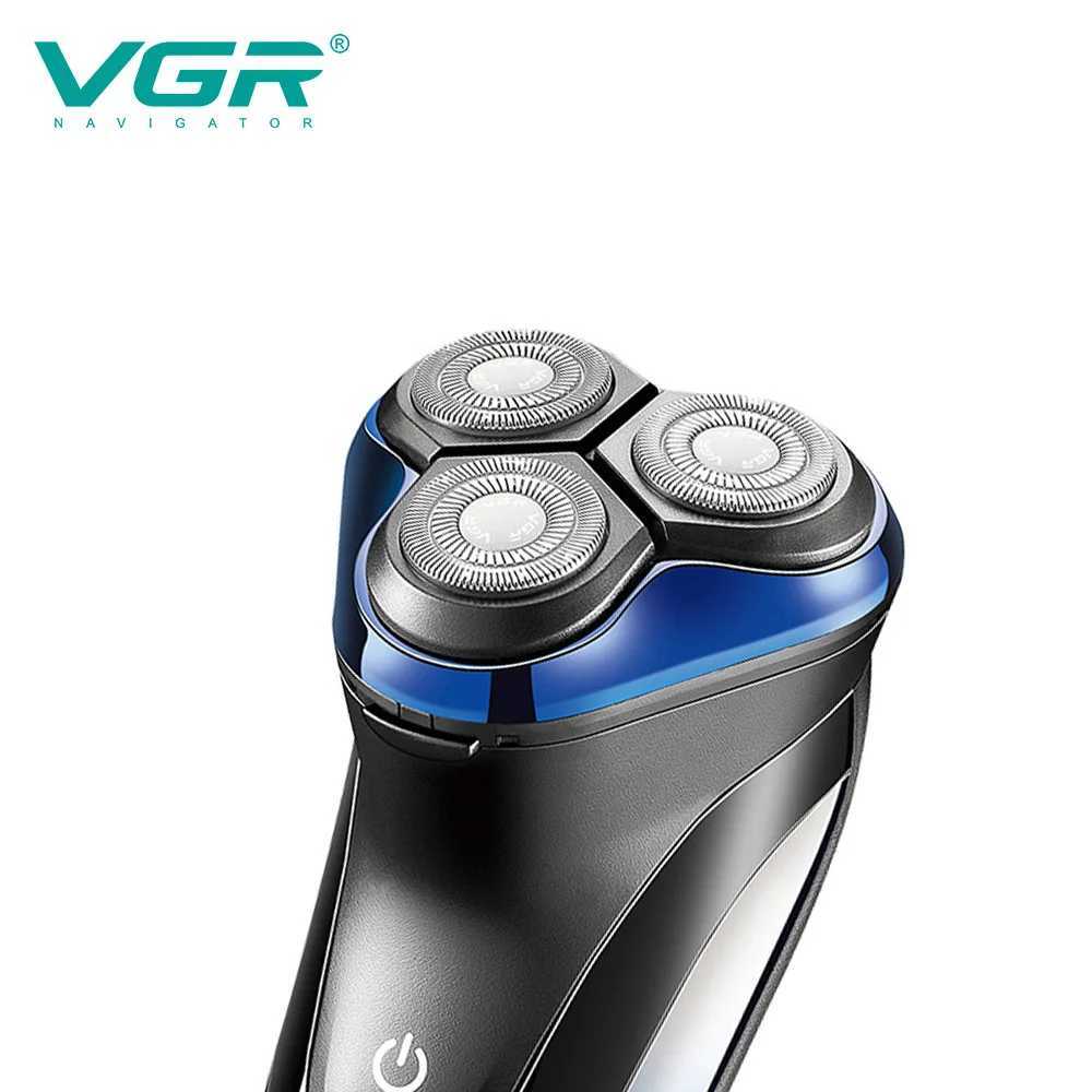 VGR Wet Dry Electric Shaver For Men Rotary Beard Electric Razor Shaving Machine Grooming Kit Rechargeable LCD DisplayXJ241207