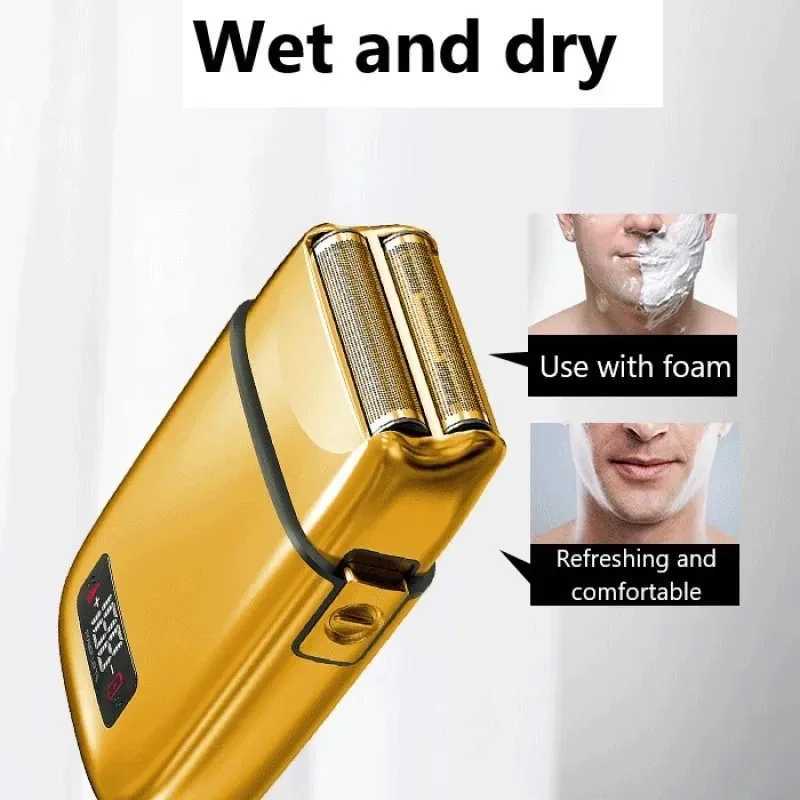 KM-TX3 Metal Housing Rechargeable Electric Shaver for Men Hair Beard Electric Razor Bald Head Shaving Machine Professional RazorXJ241207