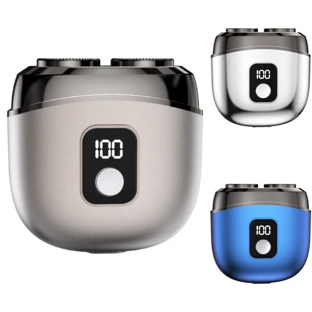 Pocket Type Mens Electric Shaver Rechargeable Digital Display Mini Shaving Machine Smart Shaver Washable Portable Travel RazorXJ241207