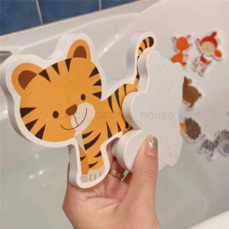 Kids Bathroom Bathtub Soft EVA Paste Early Education DIY Sticker Puzzles Toys Non Toxic Kids Fun Foam Sea Animal Bath Set ToysXJ241207