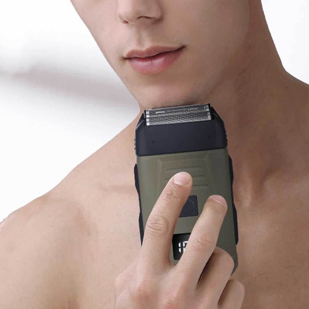 Men Electric Shaver USB Charging Waterproof LCD Display Men Beard Electric Shaver Facial Stubble Men Professional Shaving ToolsXJ241207