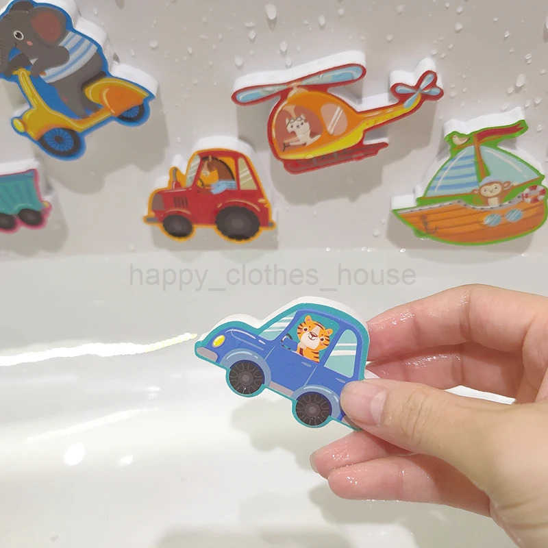 Children Bathroom Stickers Toys Baby Cognitive Soft EVA Animals Sticker Floating Foam Bath Toys for Kids Baby Water Bathtub ToysXJ241207