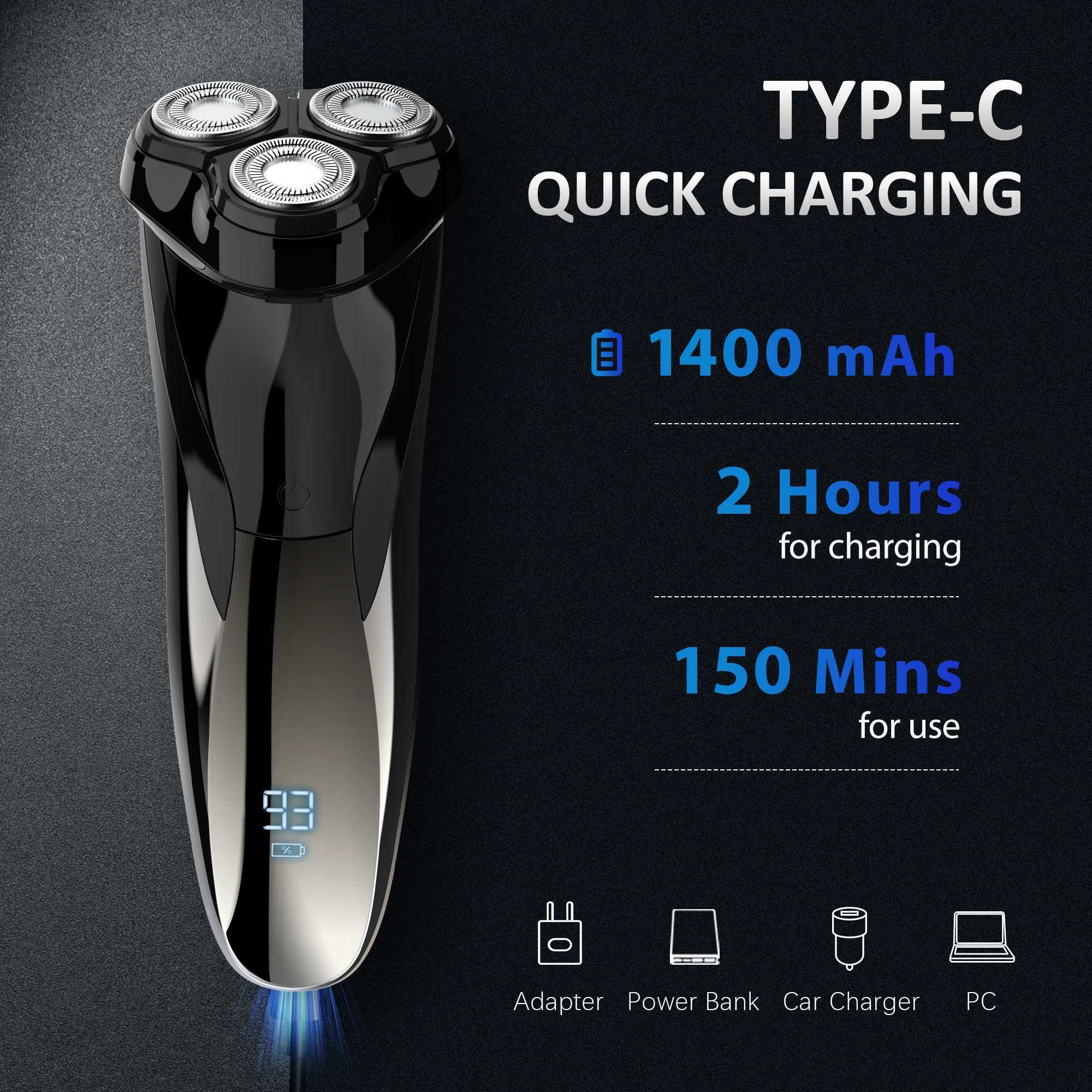 Sejoy Electric Shaver For Men Wet Dry Electric Razor Shaving Machines With Pop Up Trimmer For Travel Home Rechargeable TrimmerXJ241207