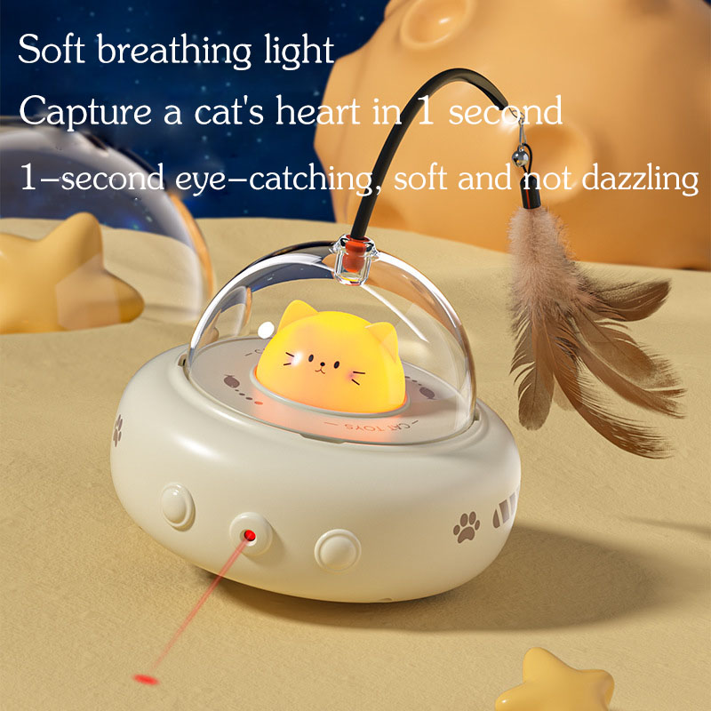 Cross-border intelligent cat toys for self-entertainment and boredom relief, electriccat toys, feather cat teasers, pet supplies