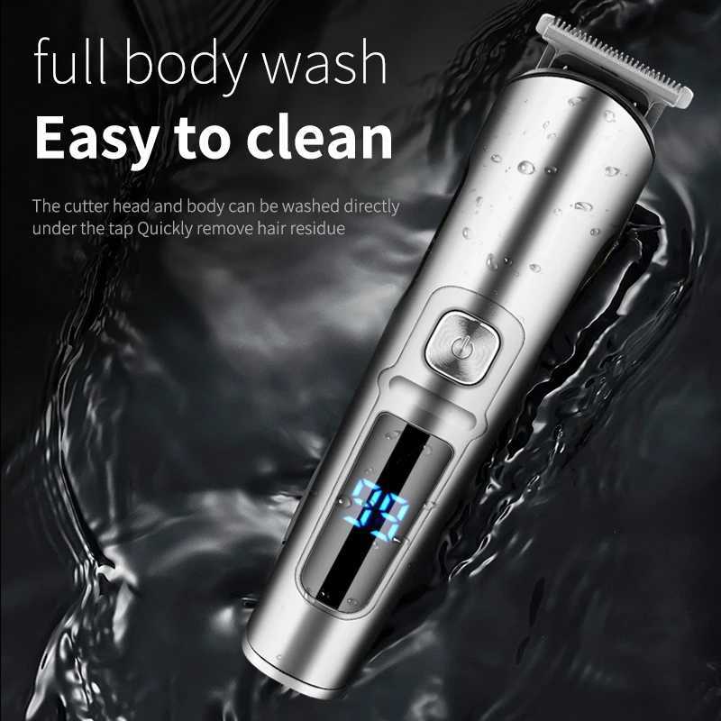 Professional Multifunction Beard Hair Trimmer 6 in 1 Waterproof Hair Clipper Electric Razor Grooming Kit Facial Nose Ear TrimmerXJ241207