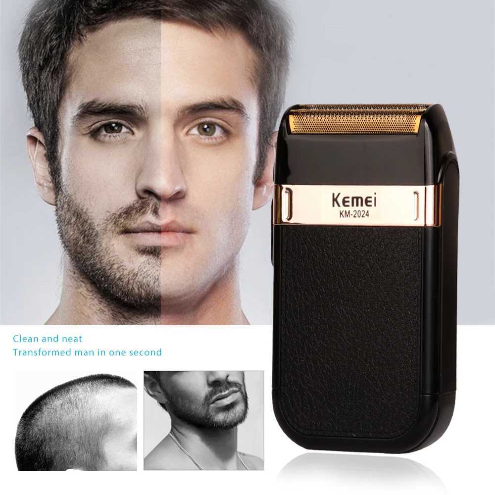 Kemei KM-2024 Rechargeable Shaver for men Waterproof 3D Suspension Electric Shaver Beard bald head with extra mesh USBXJ241207