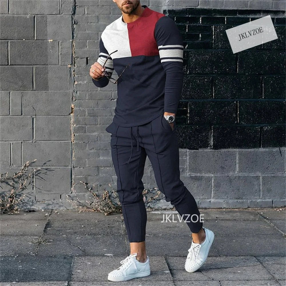 Fashion mens two-piece sportswear 3D printed clothing O-neck 2-piece set casual loose street er 241205