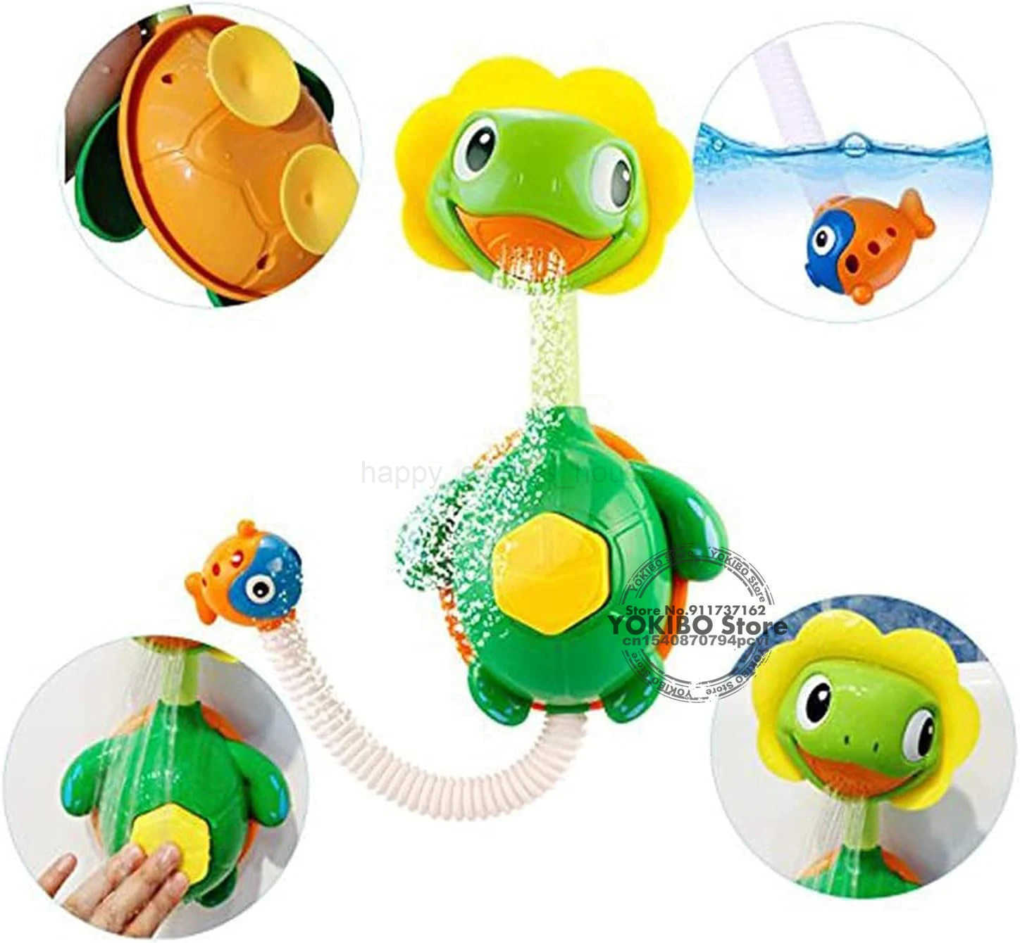 Turtle Baby Bath Toys Spray Bathing Tub Fountain Toys for Kid Hand Shower Floating Bathtub Shower Pool Bathroom Toy for BabyXJ241207