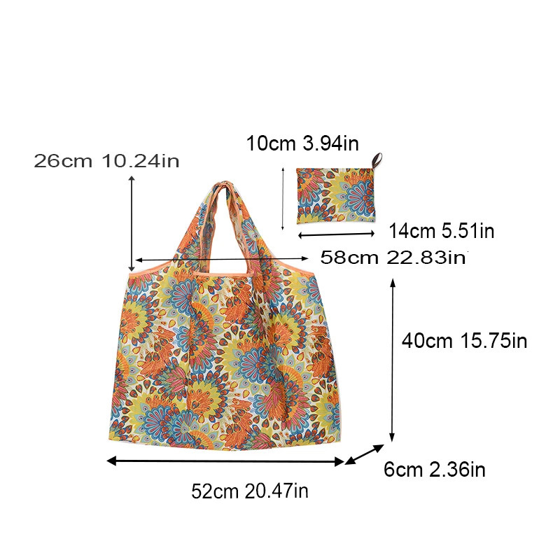 Large Capacity Foldable Portable Supermarket Environmentally Friendly Shopping Grocery Bag Waterproof Shoulder Storage 241203