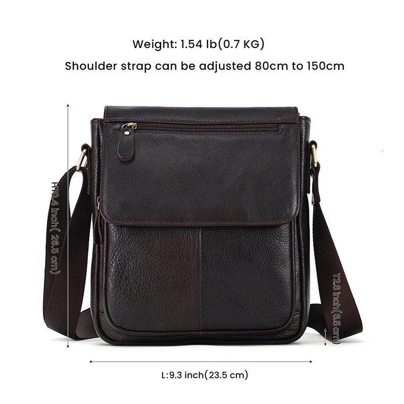 Head layer cowhide covered shoulder commuting leather bag, genuine leather, high-end feel, men's crossbody bag