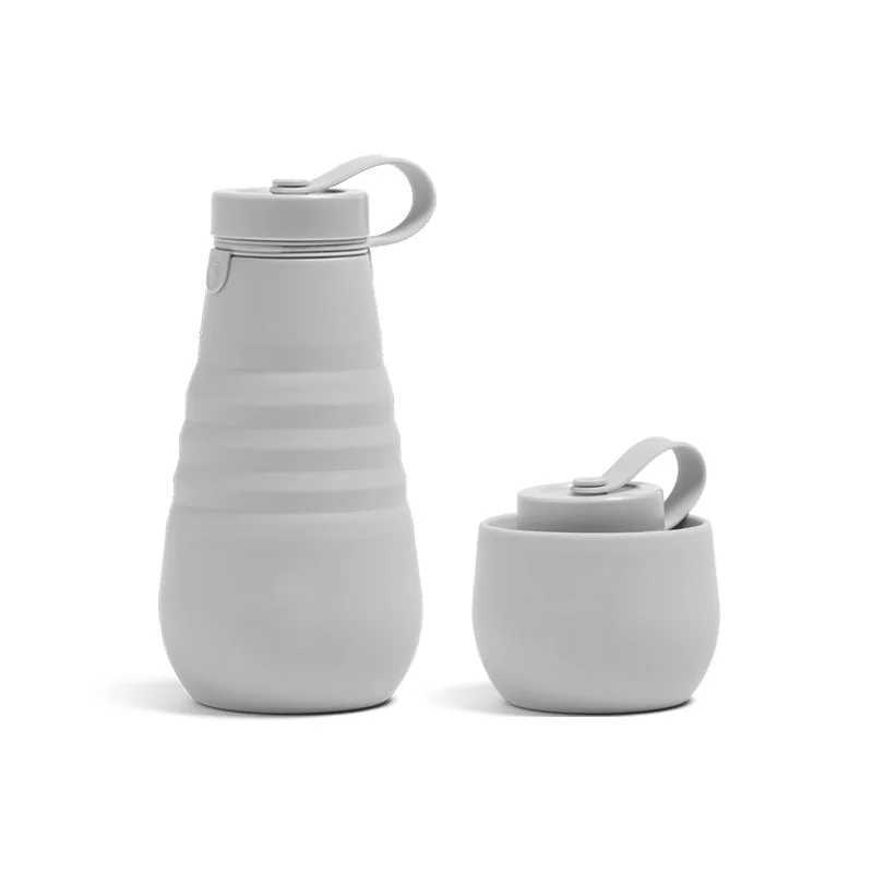 Silicone Foldable Stretchable Sports Travel Portable Pot Abdominal Cup Outdoor Water Bottle Z260202