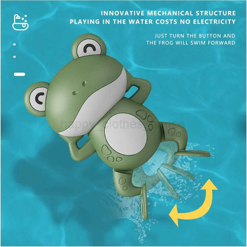 Baby bath toys small frog wind-up toys that can swim in waterXJ241207