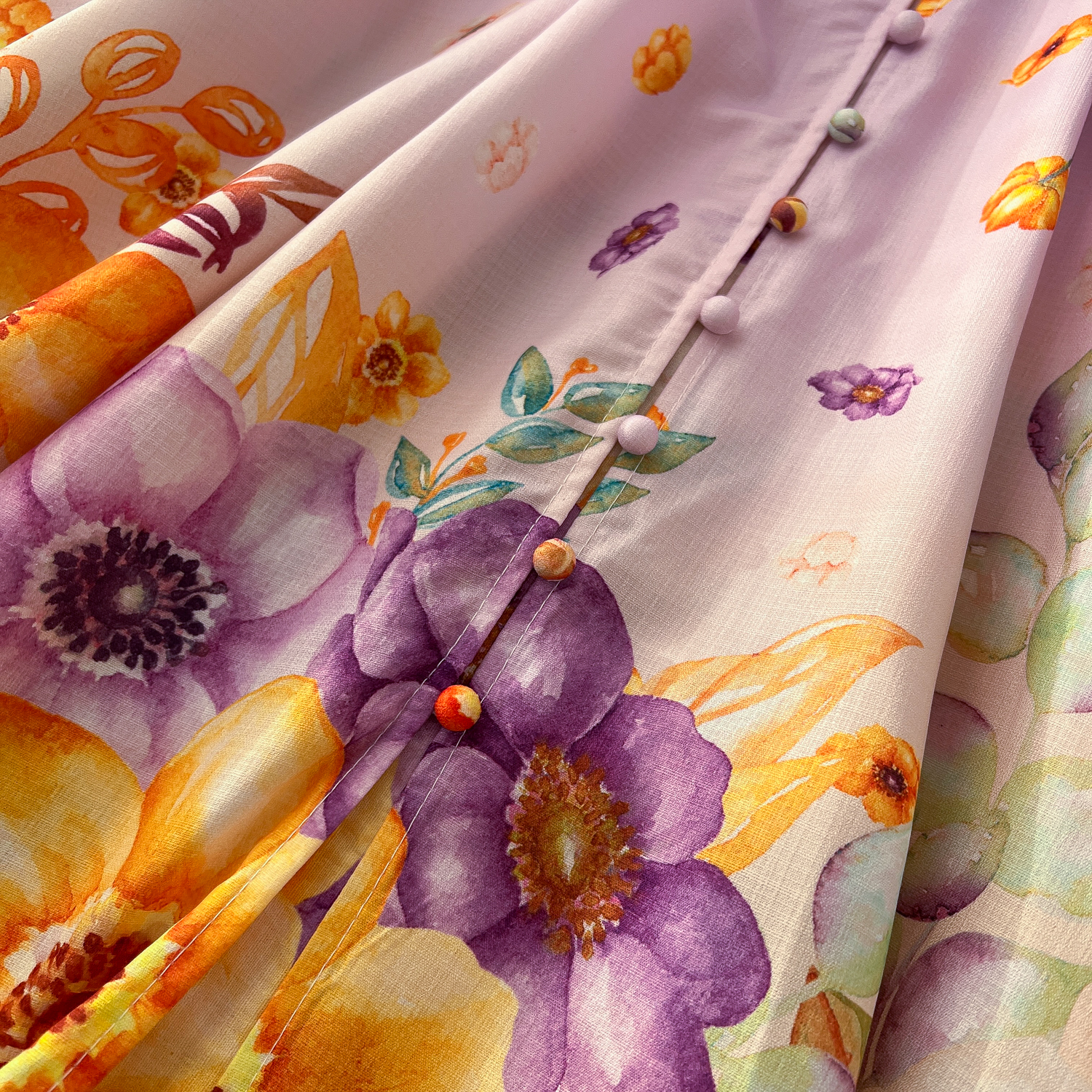 2025 Casual Dresses Summer Holiday Linen Gorgeous Flower Dress Women's Stand Flying Sleeve Floral Printing Single Breasted Belt Long Party Vestid