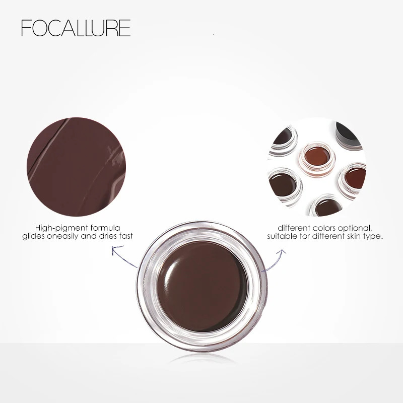 FOCALLURE 5 Colors Eyebrow Gel Waterproof Long Lasting Eyebrow Enhancer Eye Brow Powder Cream Makeup Women Cosmetics 241206
