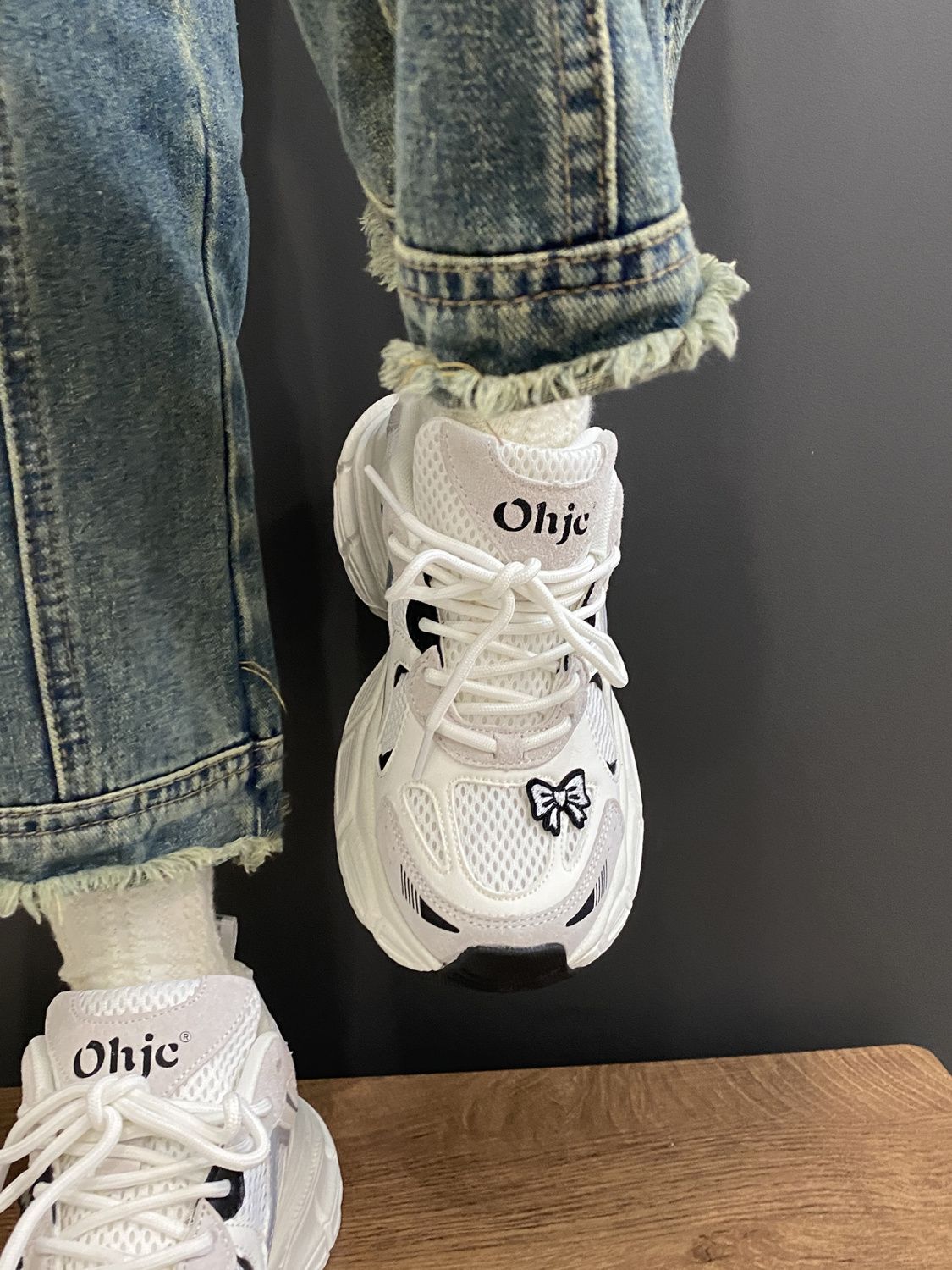 Free shipping designer Casual shoes for womens sliver pink black Green Platform sneakers Thick bottom outdoor trainers Lace up bow shoes size 35-40