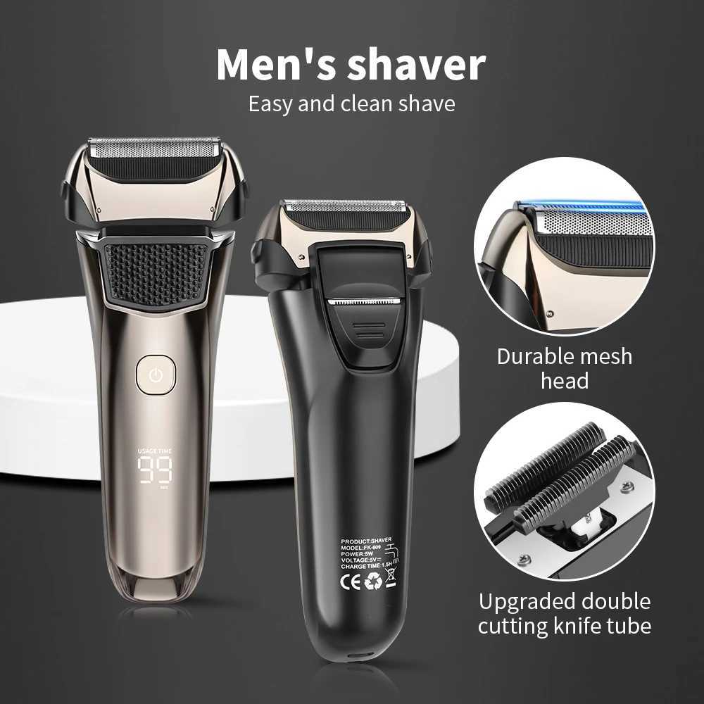 hiena Shaver Professional Razor Electric Shaving Machine Portable Beard Trimmer Rechargeable Razor Mini Shaver for MenXJ241207