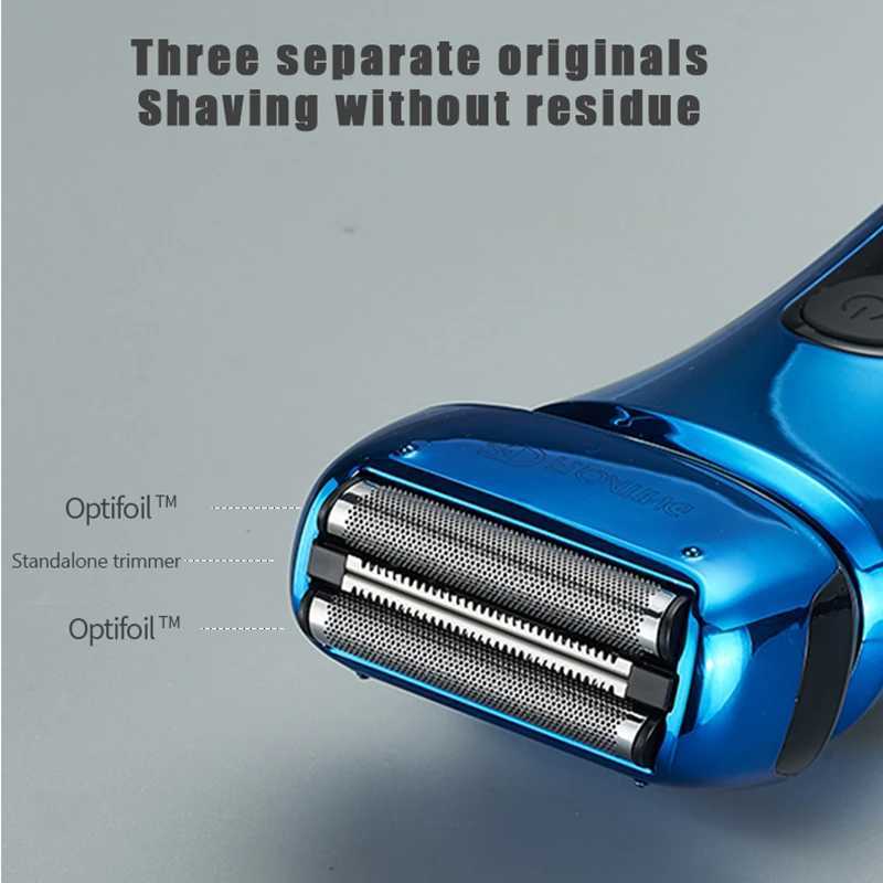 New Mens Electric Shaver LCD Shavers For Men Reciprocating Razor Facial Wet Dry Shaving Machine Washable Portable USB ChargingXJ241207