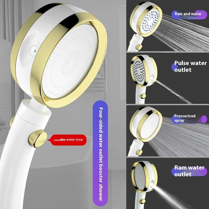 Bathroom with four sided large water output, household pressurized high-pressure showerhead, shower showerhead