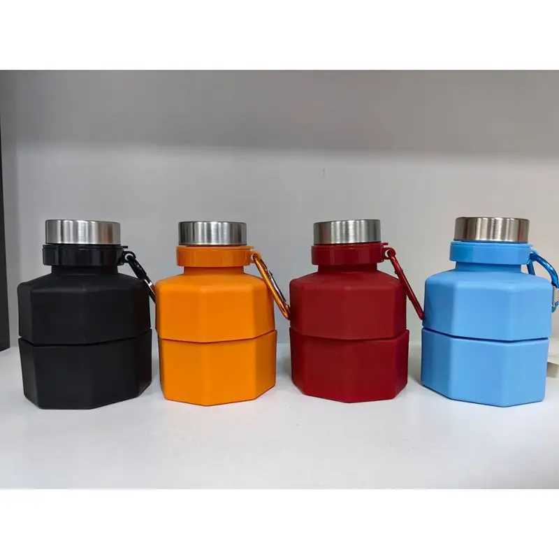Sports water silicone retractable folding coffee cup outdoor travel tool foldable fitness bottle Z260202