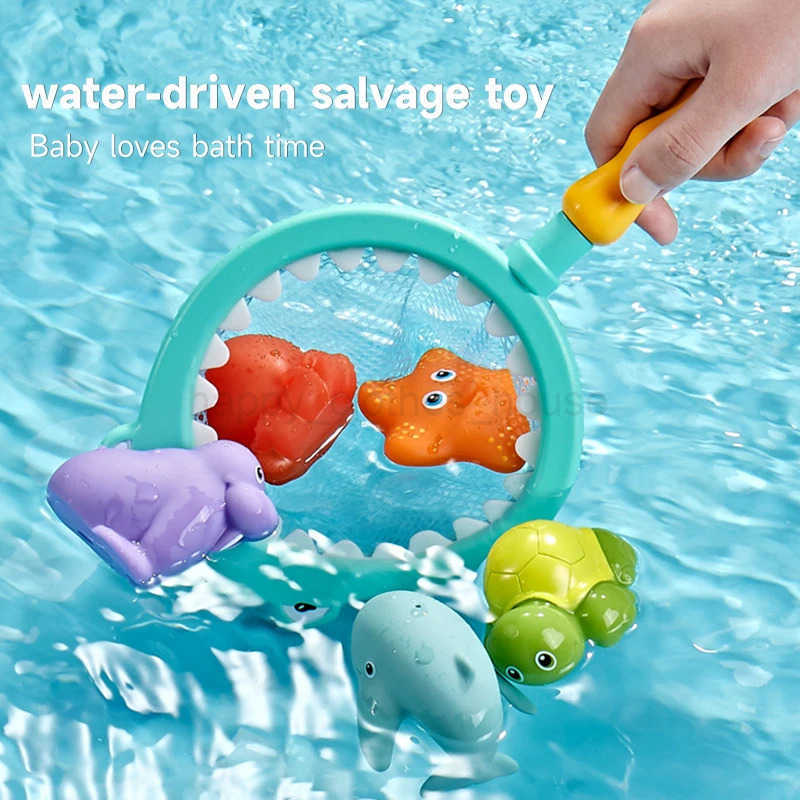 Children Bath Toys Take A Bath Paddle Catch Fish Game Toys Swimming Pool Parent-child Interactive Catch Fish Game Toys Baby ToysXJ241207