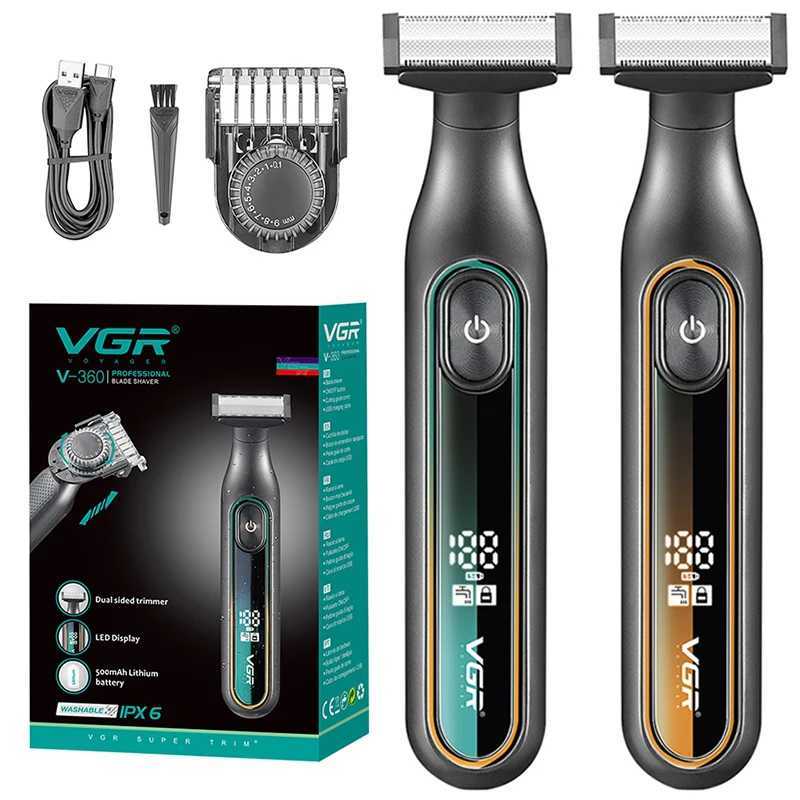 Original VGR Mens Face Body Electric Shaver adjustable Beard Hair Trimmer Rechargeable Wet Dry Shaving Machine RazorXJ241207