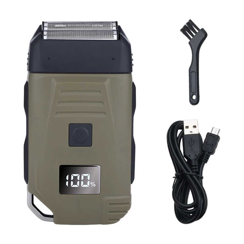 Men Electric Shaver USB Charging Waterproof LCD Display Men Beard Electric Shaver Facial Stubble Men Professional Shaving ToolsXJ241207