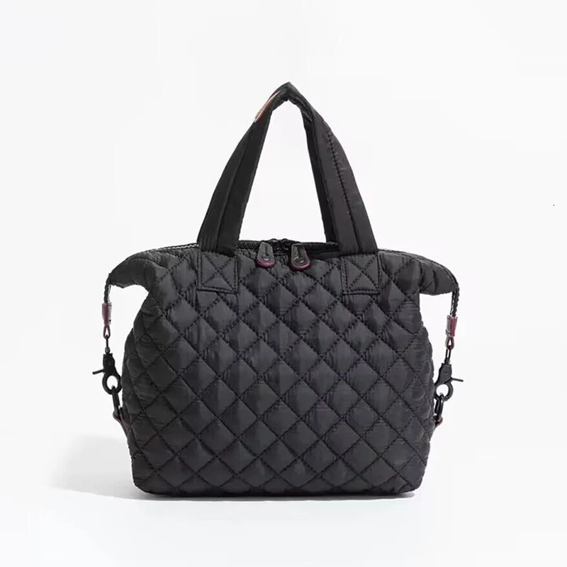 Nylon fabric diamond checkered bag for womens handbags and wallets fashion space cotton cross body bag 241205