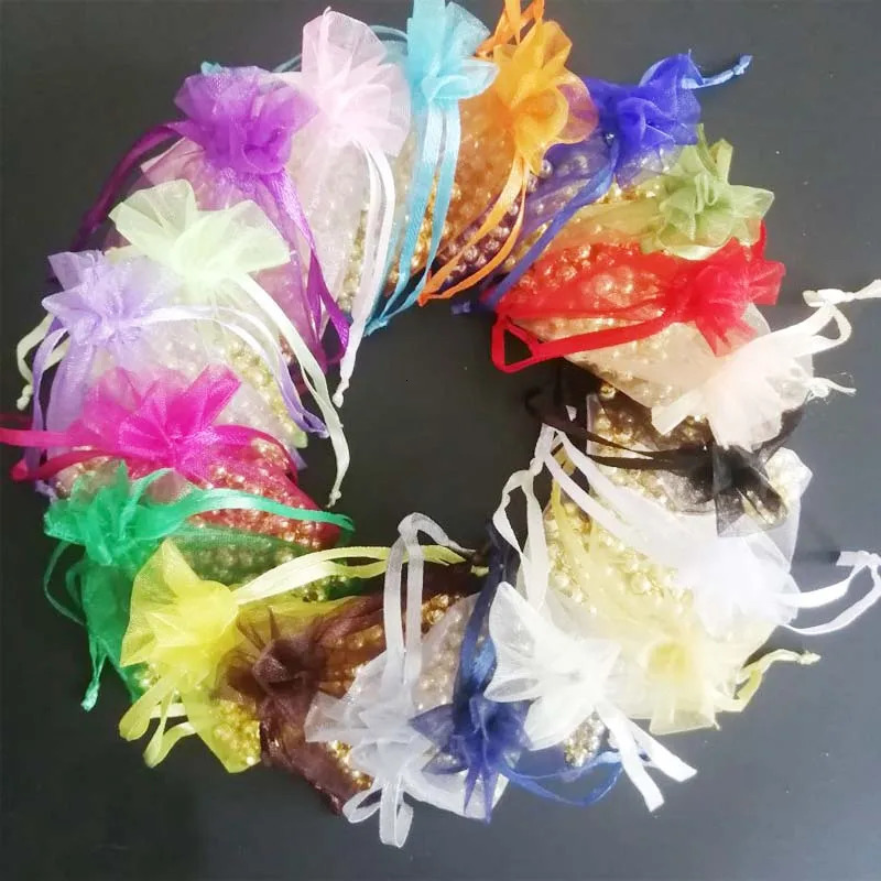 1000pcs Small Pure Organic Drawstring Bag Jewelry Packaging Bag Drawstring Birthday Party Gift Bag Candy Bag 241206