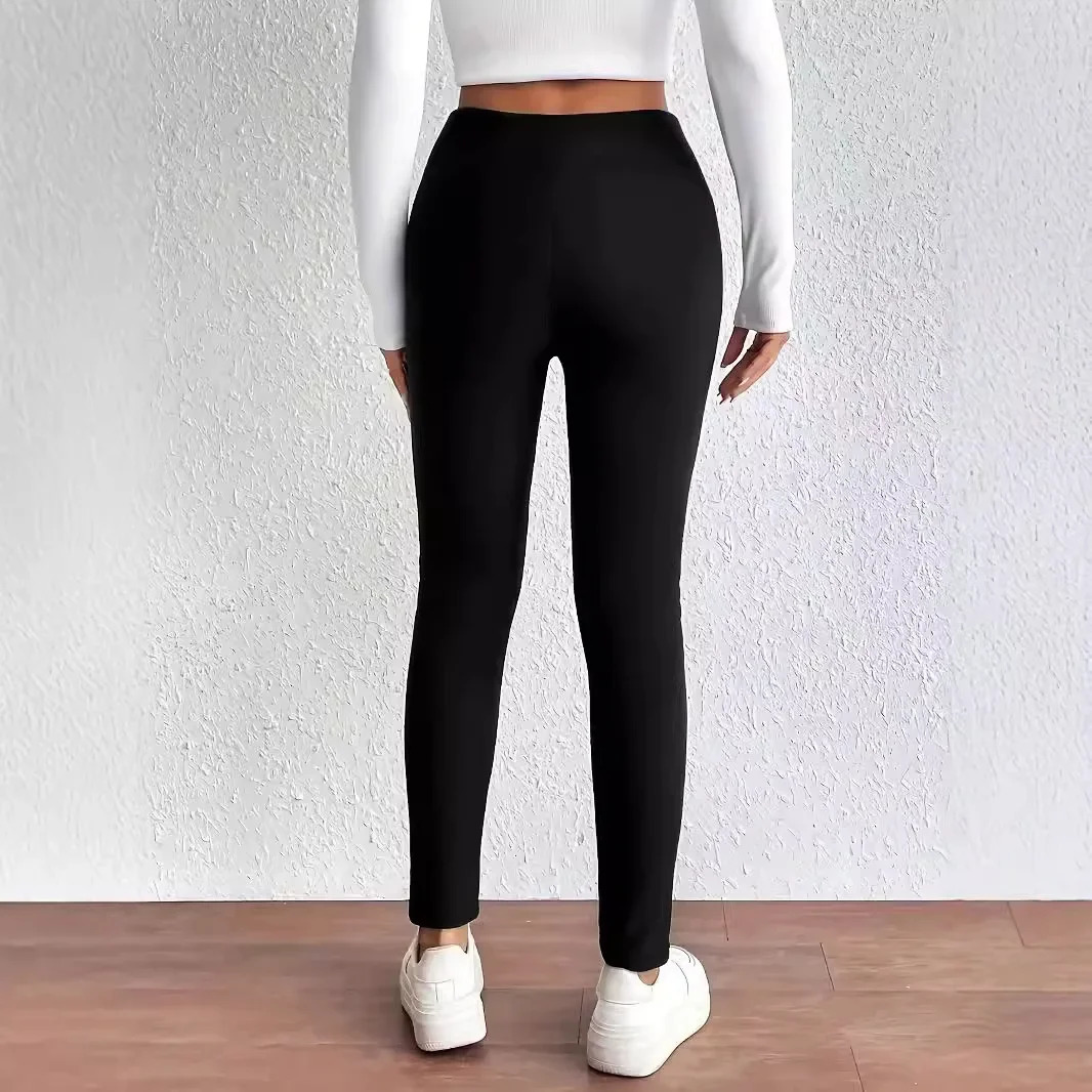 Womens Tight Wool Legs Warm Pants Black Long Legs Fitness Yoga Pants Winter Clothing Brushing Legs 241206
