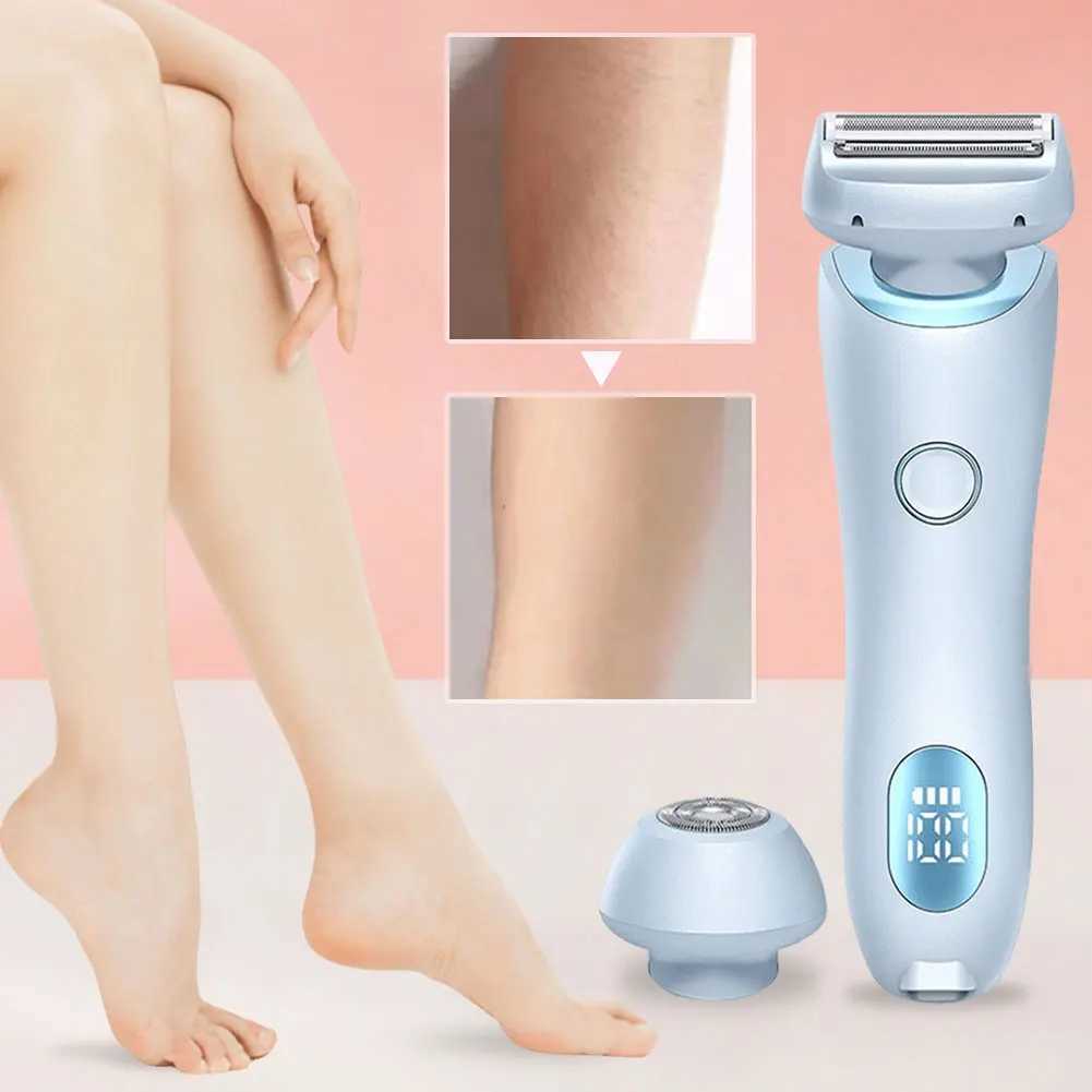 Bikini Trimmer for Women Waterproof Hair Removal Razor Rechargeable Pubic Hair Trimmer 2 in 1 for Pubic Legs Body HairXJ241207