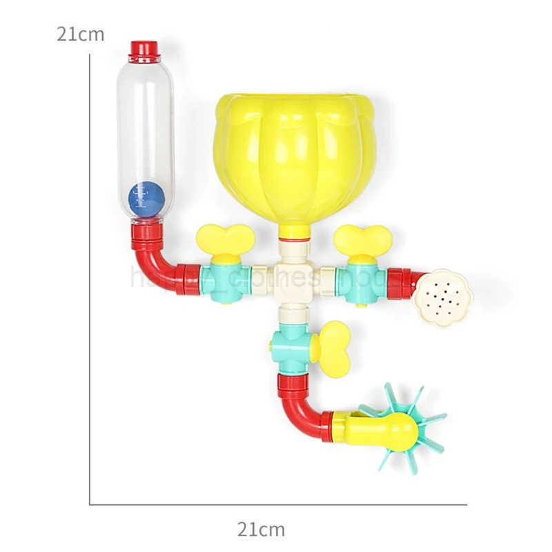 Pipes Baby Toys for Toddler Bath Toys Kids Bath Toys with Fun Widgets Squirters Rotating Spray Water ToyBathtub Waterfall ToyXJ241207