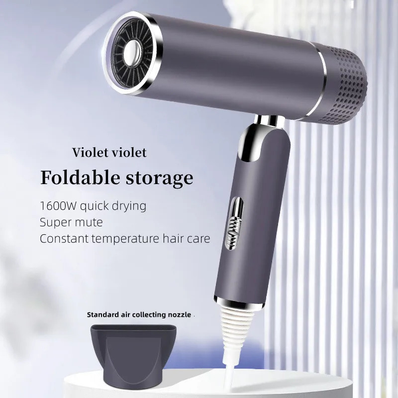 Professional Hair Dryer 1600w High-power Fast Drying Negative Ion Foldable Portable Household Hair Salon T-type Hair Dryer 241206