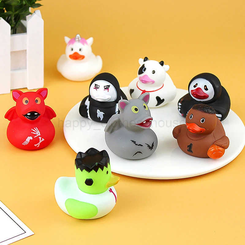 Creative Cute Sports Duck Toys Baby Bath Toys Rubber Ducks Summer Beach Pool Activi Floating Ducks Children Birthday GiftsXJ241207