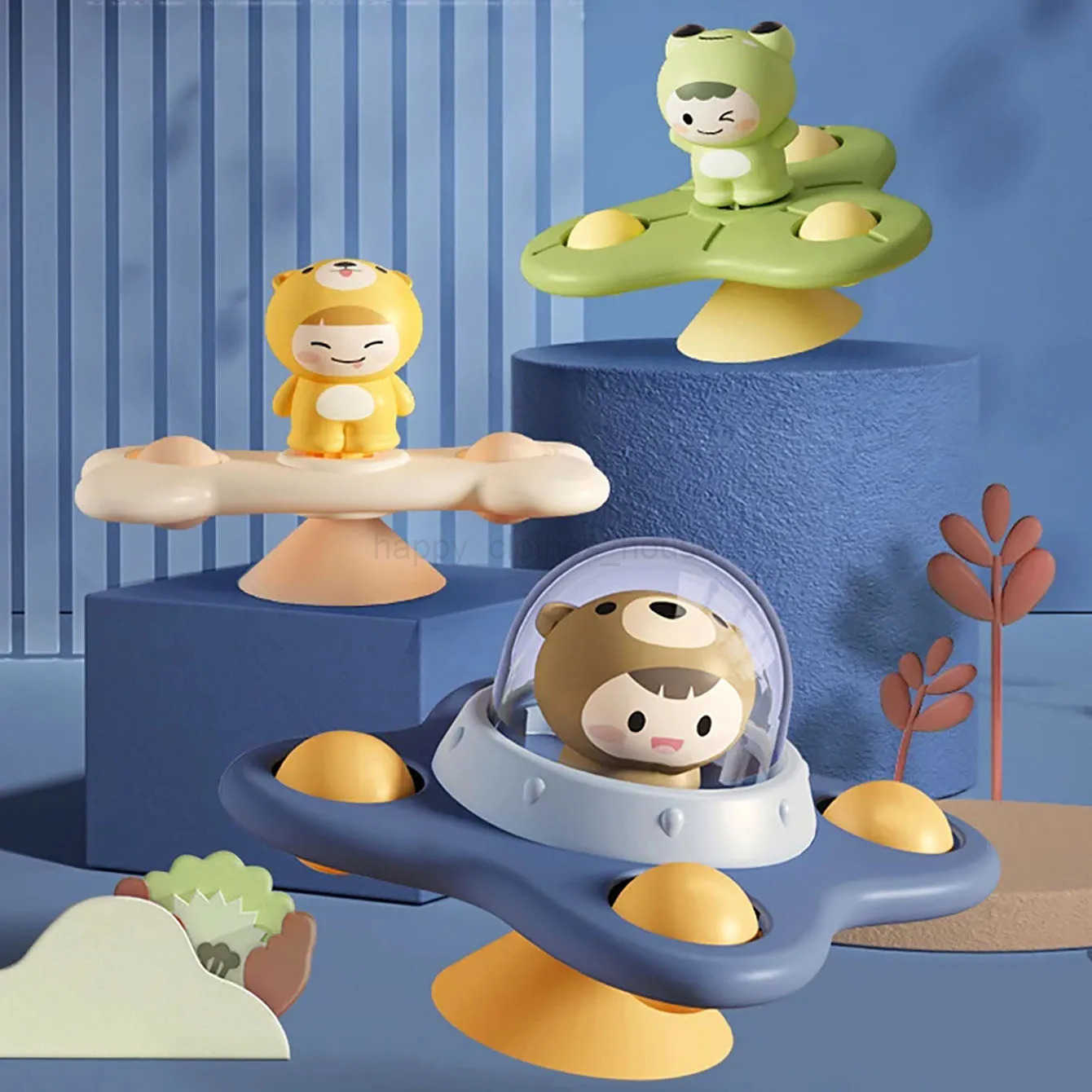 Baby Soothe Toy Airplane Soothe Baby Artifact Baby Bath Fun Sucker Spinner Early Education Table GamesXJ241207