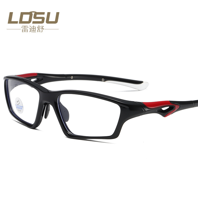 New TR90 factory direct sale sports glasses can be bent feet myopia eye protection dual-use sports glasses 81278