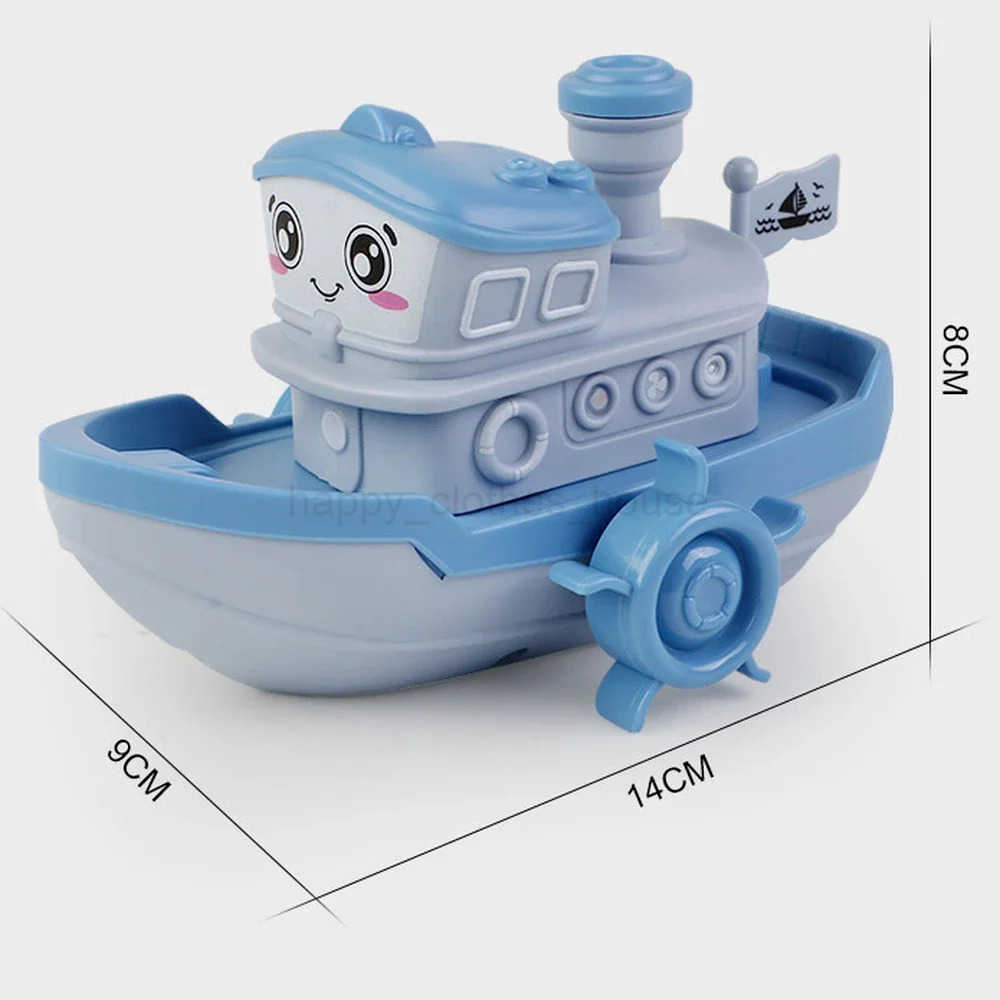 Baby Bath Toys Cute Ship Boat Clockwork Toy Wind Up Toy Kids Water Toys Swimming Beach Game for Children Gifts Boys ToysXJ264104