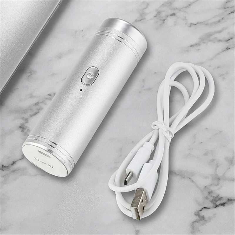 Painless Portable All-sided Facial Hair Trimmer Cutting Machine USB Rechargeable Metal Body Beard Shaver Razor For MenXJ241207