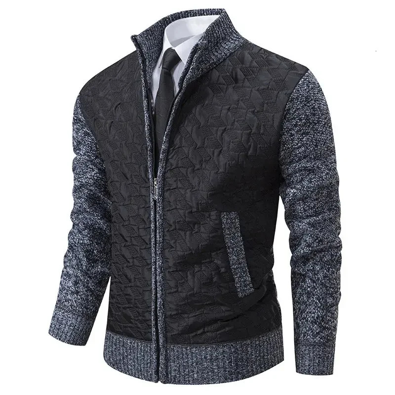 Intelligent leisure knitted cardigan mens 2024 autumn and winter business ultrathin sweater jacket 241206