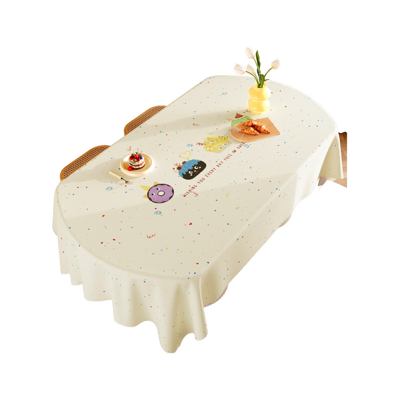 W340 Tablecloth pad non-slip wash-free oil-proof waterproof coffee table living room dining table tablecloth