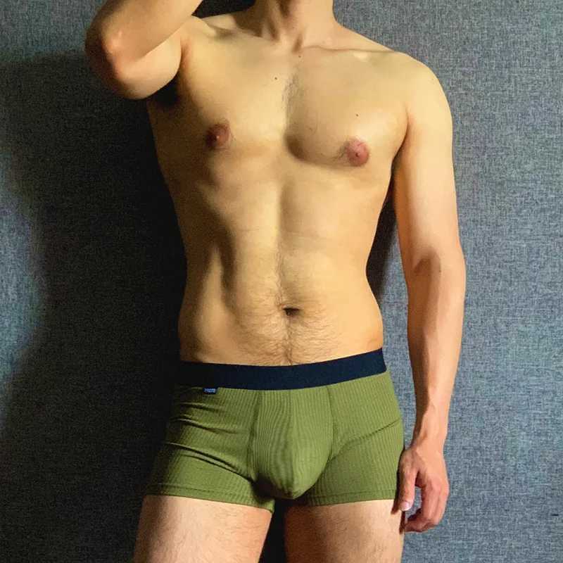 High quality boxing shorts underwear mens fashion soft mens boxing underwear U-shaped conveyor pocket shorts breathable sexy mens underwear X241207