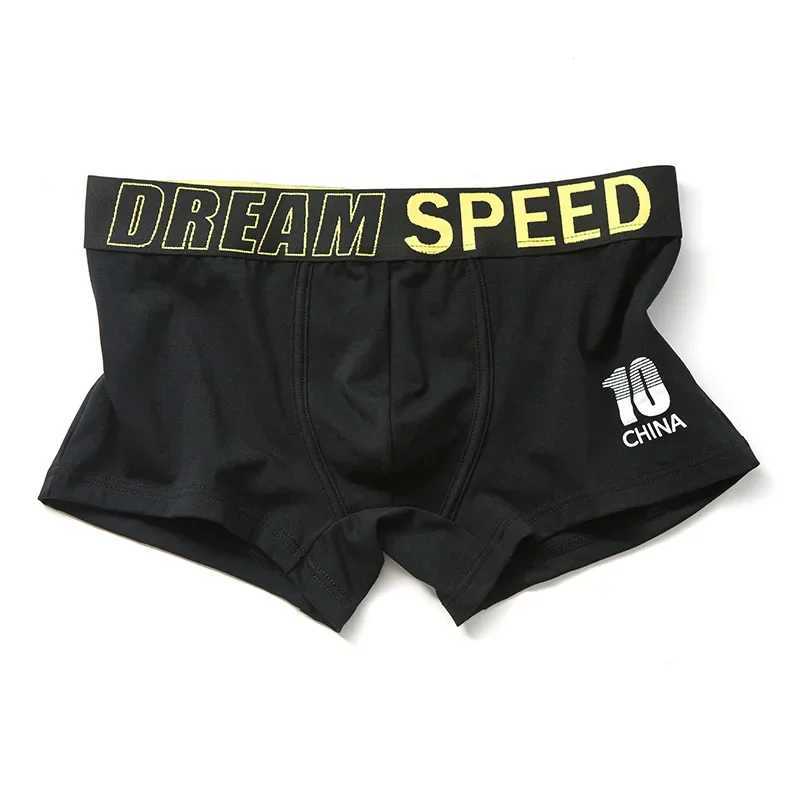 Mens sexy underwear pure cotton boxer shorts breathable sports trend teenagers high school students boxing shorts X241207