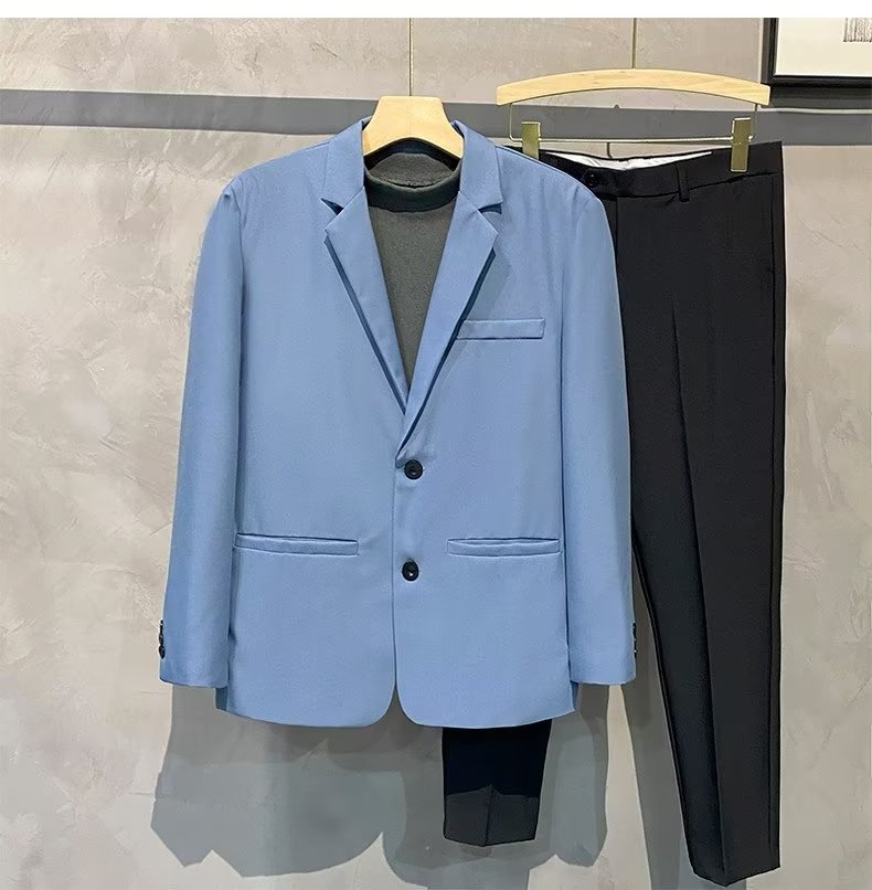 3766 Spring and autumn casual suits for men, one-piece Korean style, trendy and loose