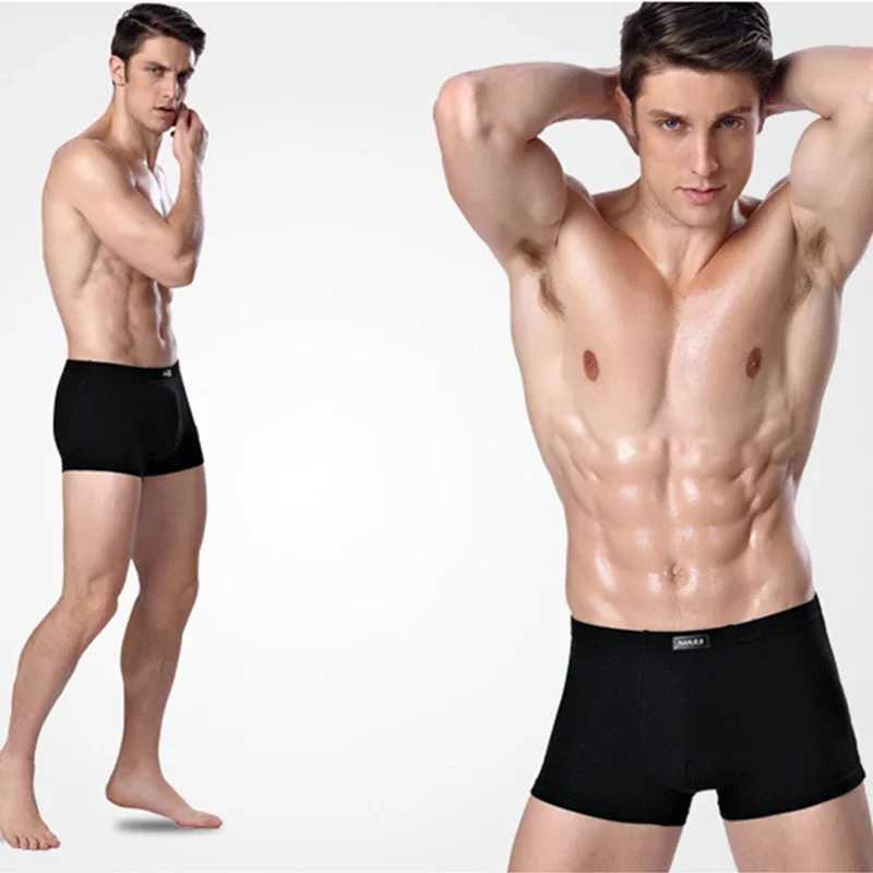 Mens underwear bamboo fiber mens boxing underwear breathable and comfortable mens underwear soft mens underwear sexy mens boxing underwear X241207
