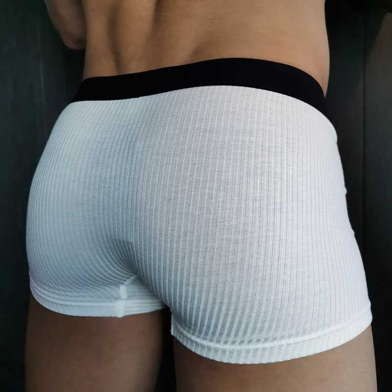 High quality boxing shorts underwear mens fashion soft mens boxing underwear U-shaped conveyor pocket shorts breathable sexy mens underwear X241207