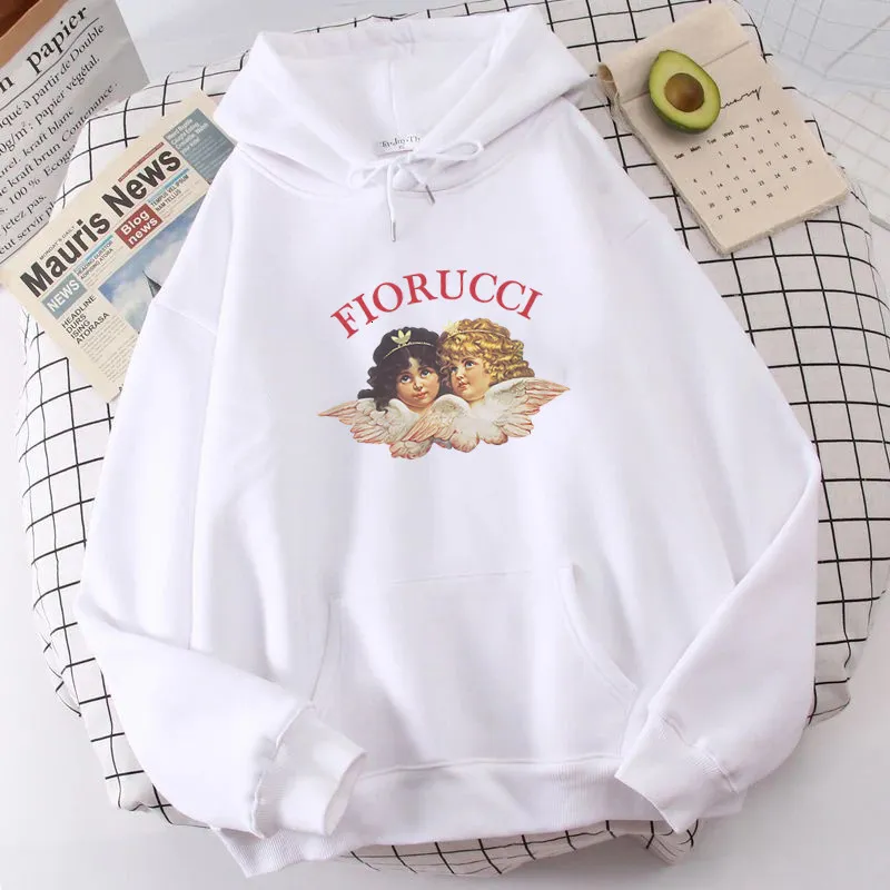 Fiorucci Angel Women's & Men's Hoodie - Gothic Aesthetic Y2K Graphic Print for Autumn Winter